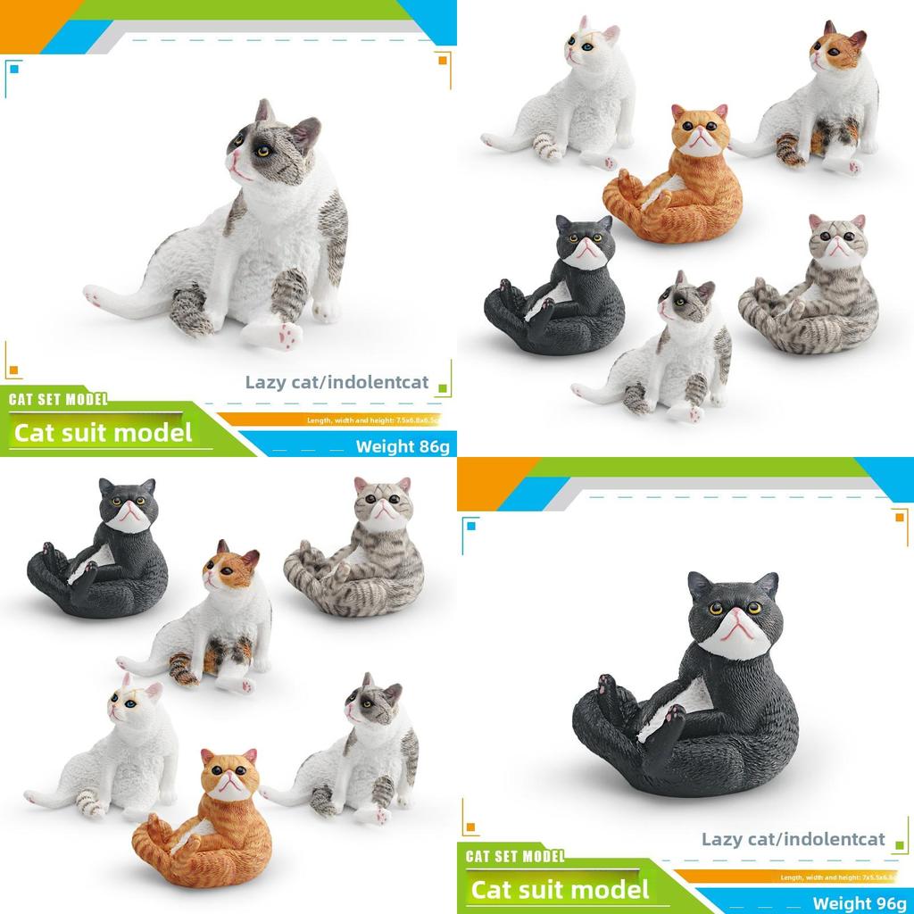 Animal Figures Kids Toy Pvc Realistic Cat Model With Sitting Posture For Childrens Learning And Desk Decor