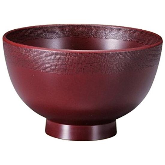 Fukui Craft rimmed soup bowl Bowl 3-169-5 All-vermilion