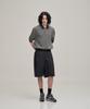 LE TIGRE Two Tuck Banded Shorts (Almost Black)