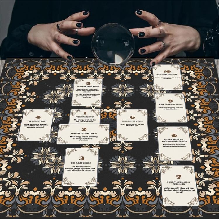 Reading Card Astrologys Tablecloth Altars Cloth Square Divinations Cards Table Cloth Witchcrafts Deck Cloth Enduring