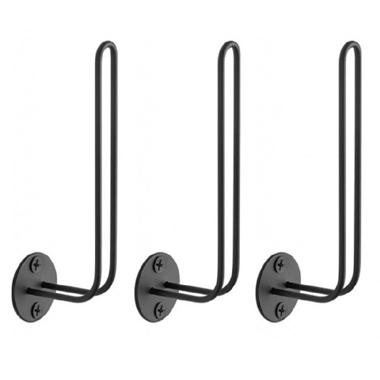 3 шт Металлический стеллаж для демонстрации бейсбольных кепок Настенный держатель для кепок из углеродистой стали Удобный органайзер для кепок в двери комнат 1 чёрный 1060₽