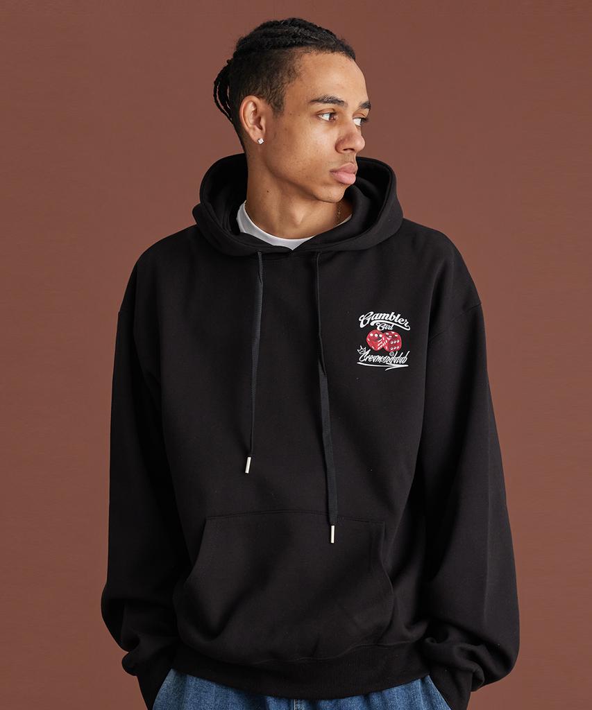 Gambler Girl Red Dice Black White Hoodie