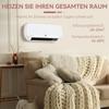 Wall-Mounted Fan Heater 2000W with Remote Control 2 Heat Modes LED Display 12h Timer for Bathroom