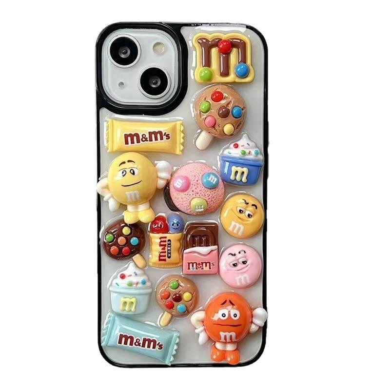 Fun cartoon chocolate chip mobile phone case for iPhone16Promax candy Apple 15 cookies 14 niche