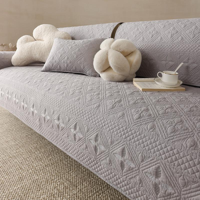 Cotton Sofa Cushion Cotton Fabric Non-slip Simple Universal Washed Cotton Sofa Cover Cover New Cover Cloth Cushion