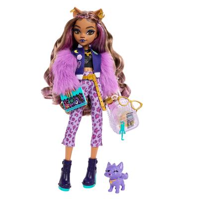 Monster high Clawdeen Wolf Doll with Crescent Pet and School Accessories