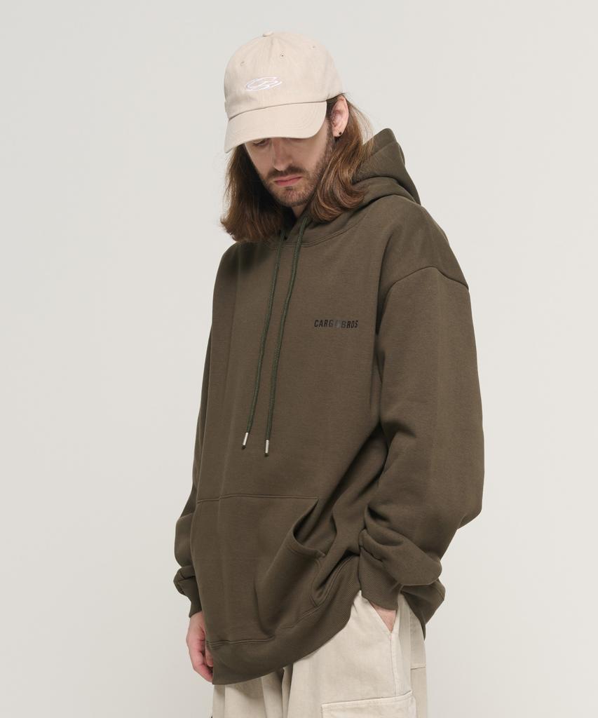 Wesentlicher Logo Oversized Hoodie (khaki)