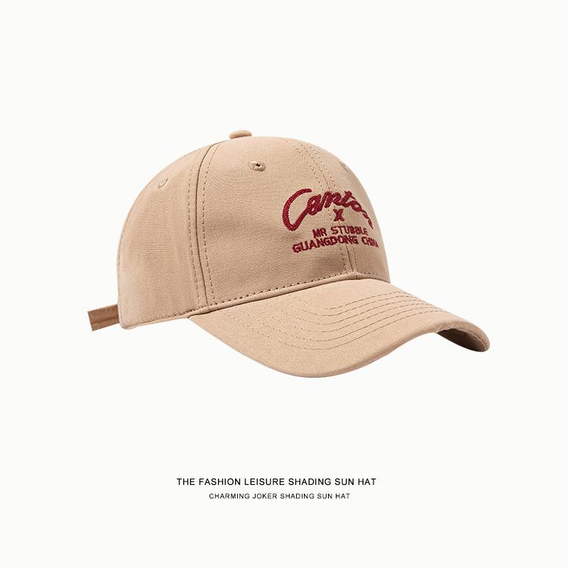 American Summer Sunscreen Wide-Brimmed Baseball Cap Female Scribbled Letter Embroidered Soft Top Cap Couple Face Versatile Adjustable