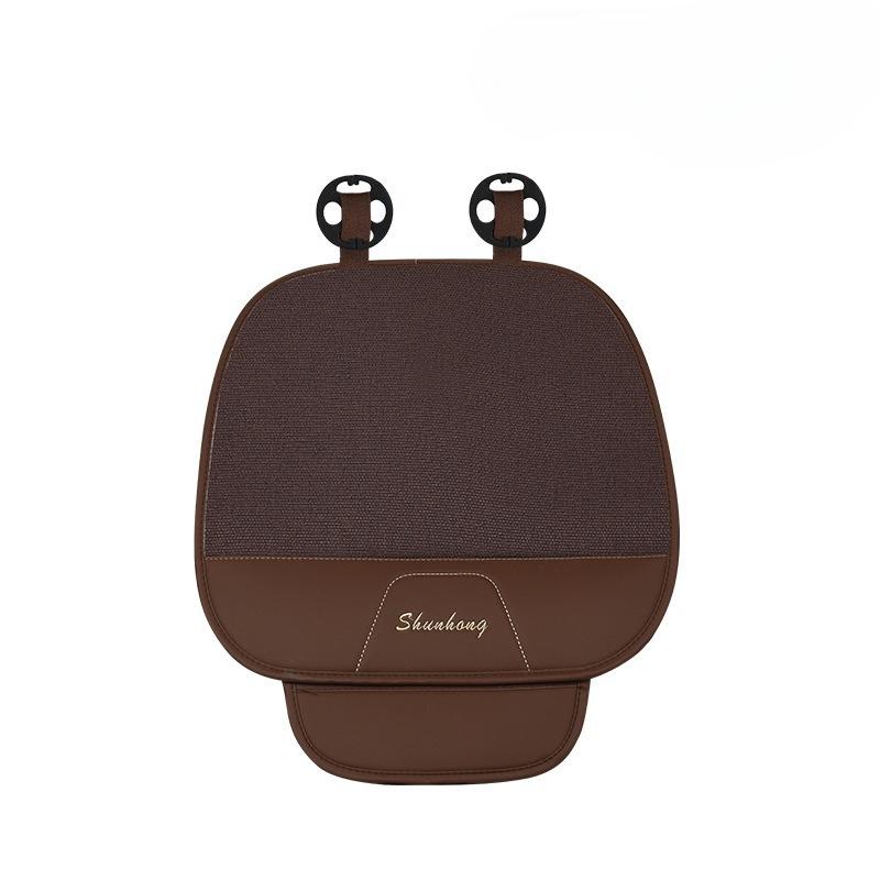 New Car Seat Cushion Four Seasons Universal Cotton and Hemp Office Chair Comfortable Dual Use Backless Car Seat Cushion