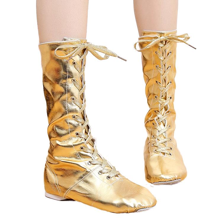 Zapatos de Jazz Suela Blanda PU para Niños y Adultos - Zapatos de Ballet de Cuero Negros para Niñas