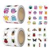 Irregular Shape Cartoon Animals & Insects Stickers (500/Set, 2 Styles) with Adhesive Backing 