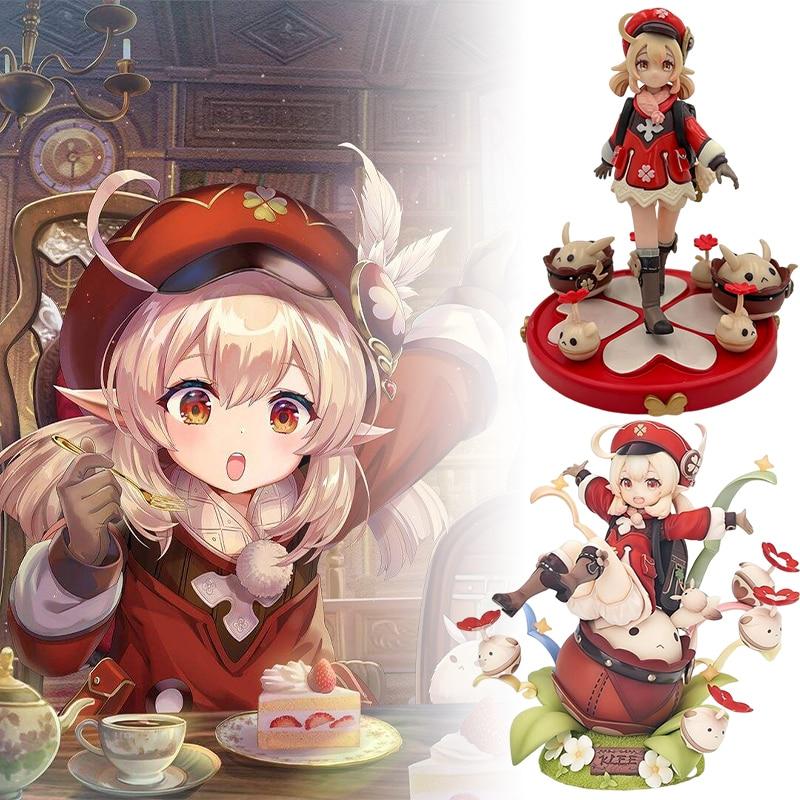 17cm Genshin Impact Anime Figure Mihoyo Klee Kawaii Action Figurine Pvc Cute Collection Model Doll Toy Christmas Gift for Kid