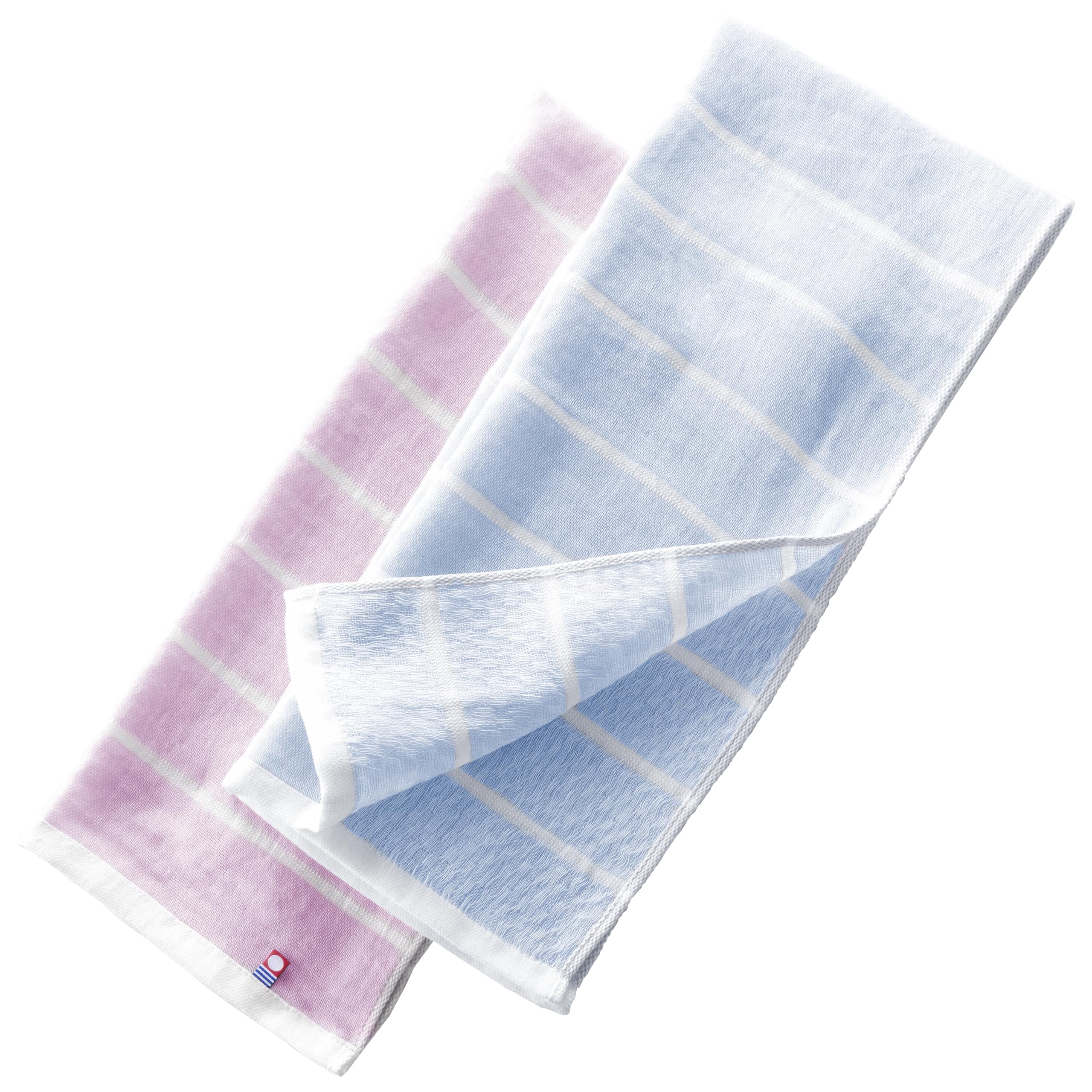 Top Factory Imabari Fluffy Foam Body Towel 34 x 90cm Imabari Towel 100% Cotton Gauze Foaming (2A (BluePink))