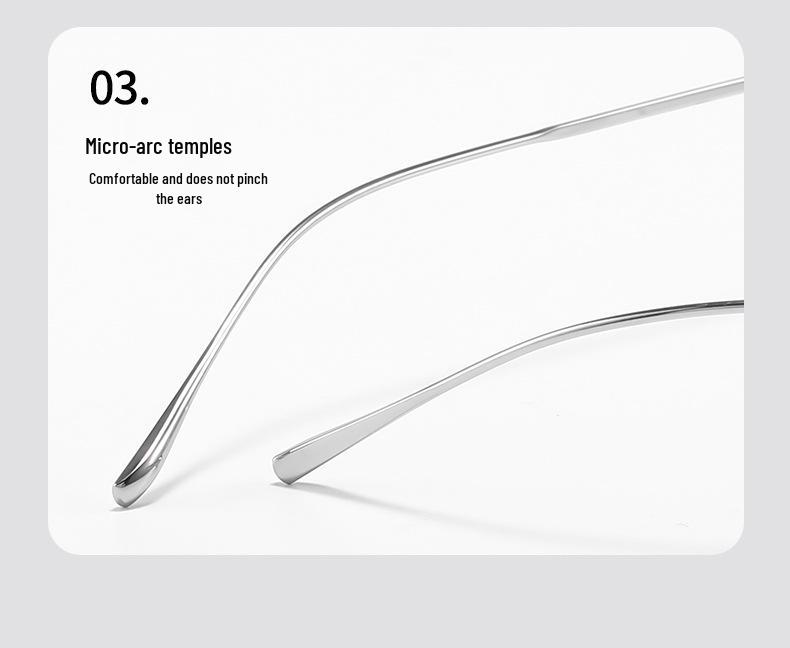 Danyang Ultralight Rimless Titanium Prescription Glasses - Slimming, Versatile Fashion for Men & Women
