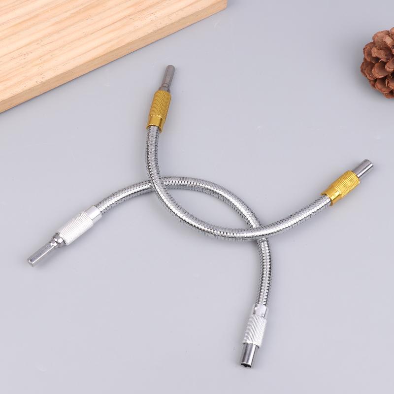 Tige d'extension flexible coudée pour foreuseuse, 300 mm de long, avec tête articulée élastique, queue hexagonale 1/4", extension rapide flexible pour tournevis