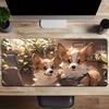 Boho Floral Sketch Art Extended Gaming Mouse Pad Waterproof Non-slip
