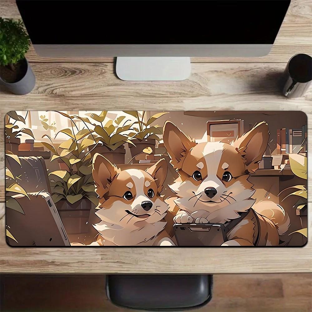 Boho Floral Sketch Art Extended Gaming Mouse Pad Waterproof Non-slip
