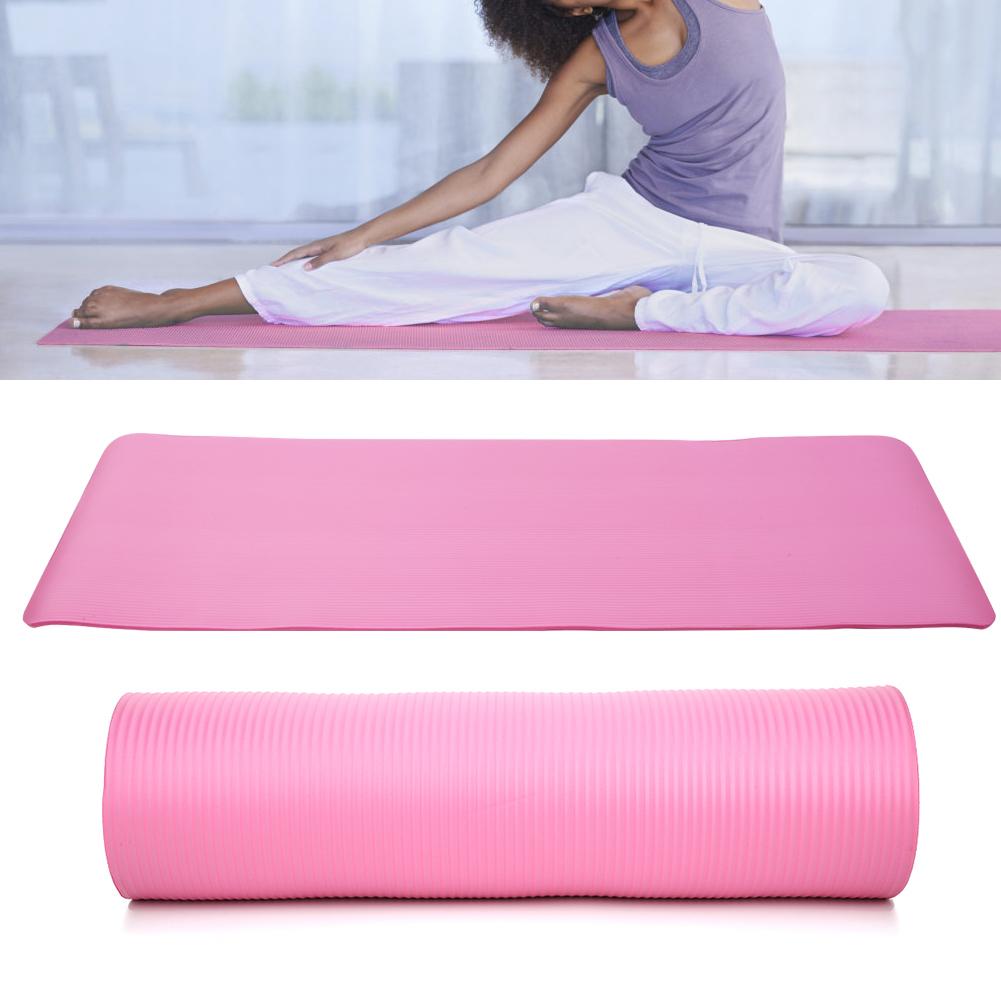 Lengthen NBR Pad Widened Non-Slip Mat Multifunction Fitness Exercise Cushion 183 X 61 X 1cm(Purple )