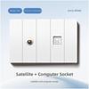 Type 118 3-Pin Plug British Standard PC USB Wall Socket with Touch Panel Durable Power Switch Socket