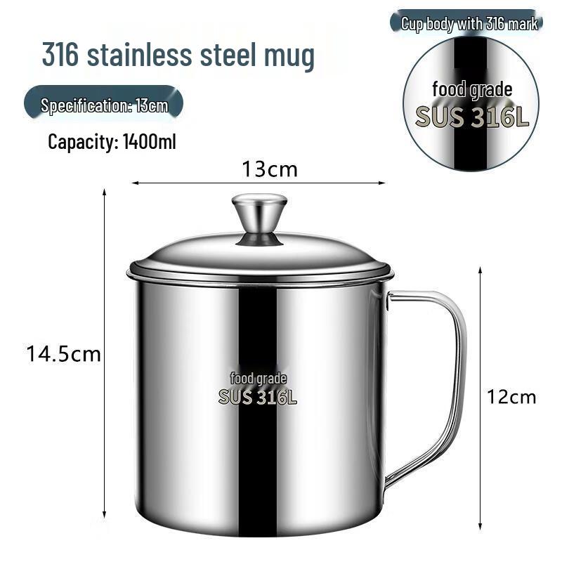 

HANDUNYOU 316 Stainless Steel Kids Spill-Proof Mug