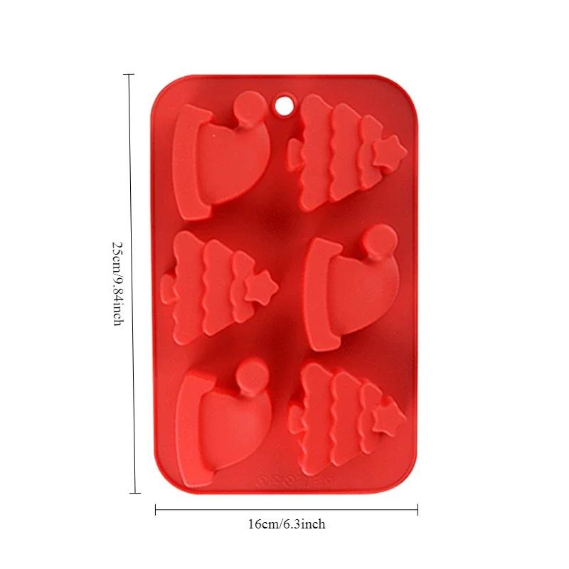 Christmas Silicone Molds Snowflake Candles Soap Plaster Sugar Cube DIY Baking Cake Handmade Cookies Non-stick Decorating Tools