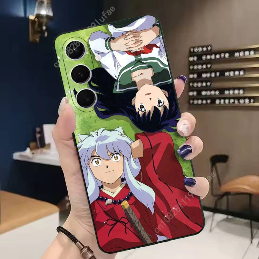 Anime I-Inuyasha K-Kikyo Phone Case for Samsung Galaxy A73 72 71 70 A53 52 41 40 A32 31 30 Note20 Note10 Note9