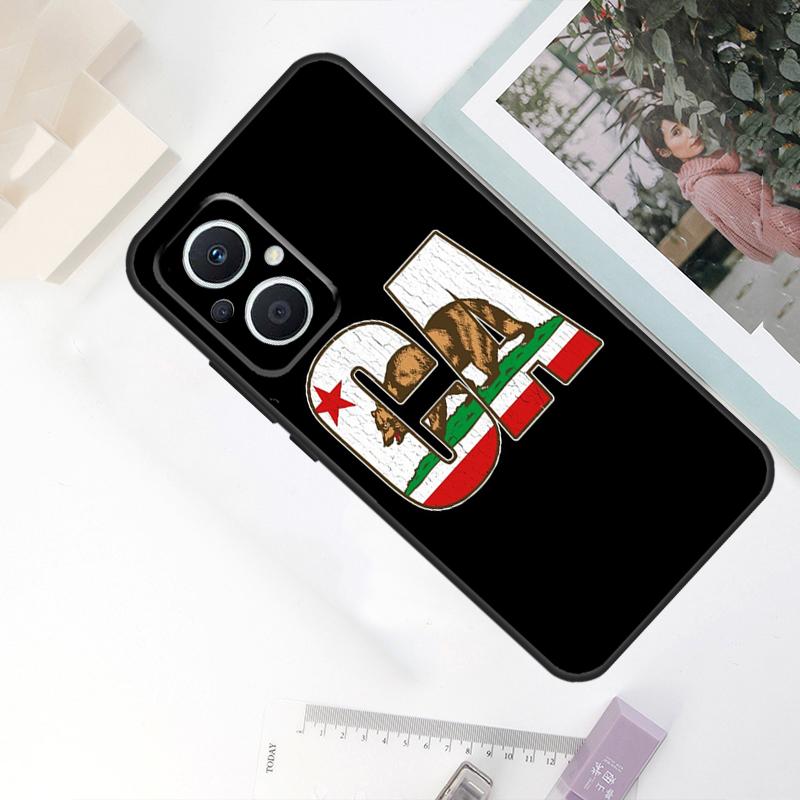 California Flag Case For OPPO Reno 8 7 6 5 4 Lite 10 Pro 11F 4Z 5Z 8T OPPO Find X2 X3 X5 Lite X6 Pro Cover