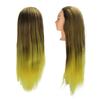Hair Braiding Head Simulation Compact Hairdressing Mannequin Head with Ink Yellow Hair for Hairdresser