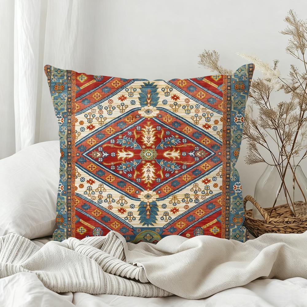 Moroccan Ethnic Style Pattern Pillow Case Bedroom Sofa Living Room Backrest Decoration Square Cushion Nap Time