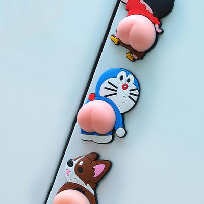 4Pcs Anti-scratch Decal Anti-deform Butt Decorative Universal 3D Shape Anti-collision Sticker for Door