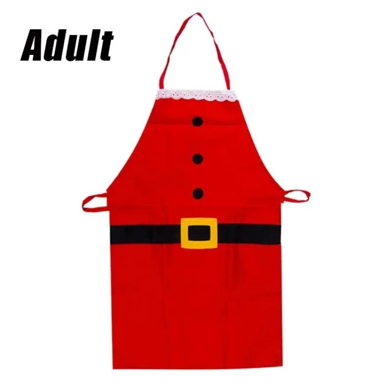 Christmas Apron Santa Claus Kitchen Cooking Baking Greaseproof Apron Holiday Dinner Party Home Decoration Supplies