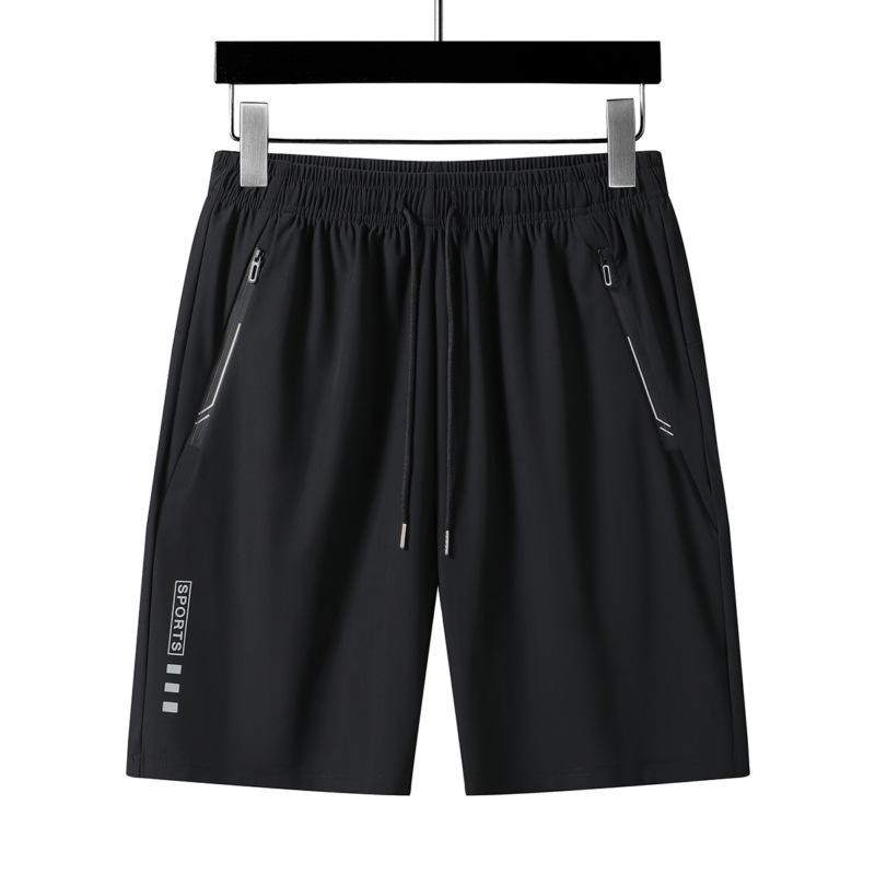 Sommer Korte Shorts for Menn, Sport og Casual Løping, Pluss Størrelse Iskald Silke Hurtigtørkende Strandbukser