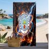 Asciugamano da Spiaggia Stampato Manchester City Asciugamano Morbido ad Asciugatura Rapida Coperta da Spiaggia Rettangolare Grande Portatile per Viaggio Piscina