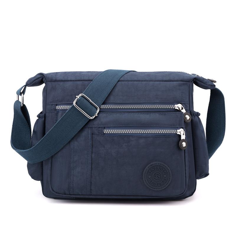 

Women s bag new fashion shoulder crossbody large capacity casual nylon lightweight travel bag темно-синий