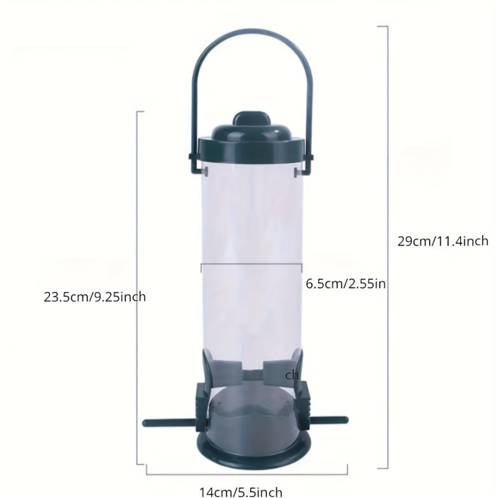 Garden Creative Hummingbird Feeder Pet Bird Suspended Cylindrical Feeder Outdoor Portable Bird Feeder Gardening Accessories