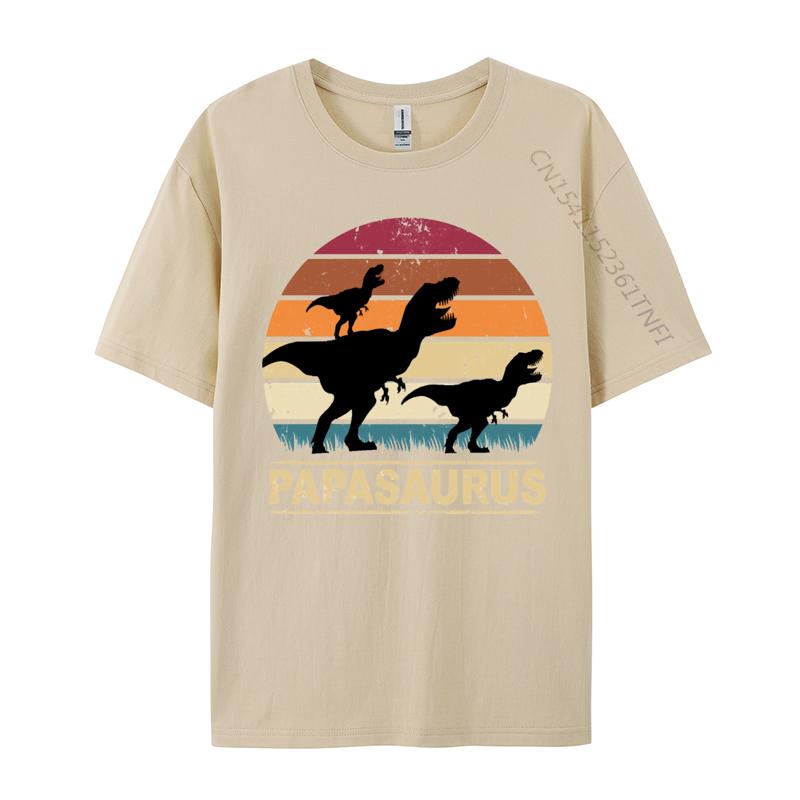 Papa Saurus Dino Twins Papasurus Tshirt Fitted Cosie T Shirt Combed  Cotton Man Tees Cosie TShirt Wholesale
