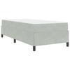 Bed Frame with Mattress Light Grey 90 x 200 cm Fabric