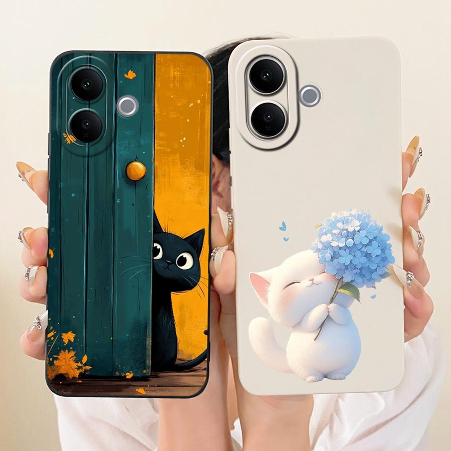 For Vivo V60 Lite v 60 5G Case Rabbit Painted Cover Soft Silicone Matte Phone Case For VivoV60 V 60Lite 4G 5G Cover animal Capa