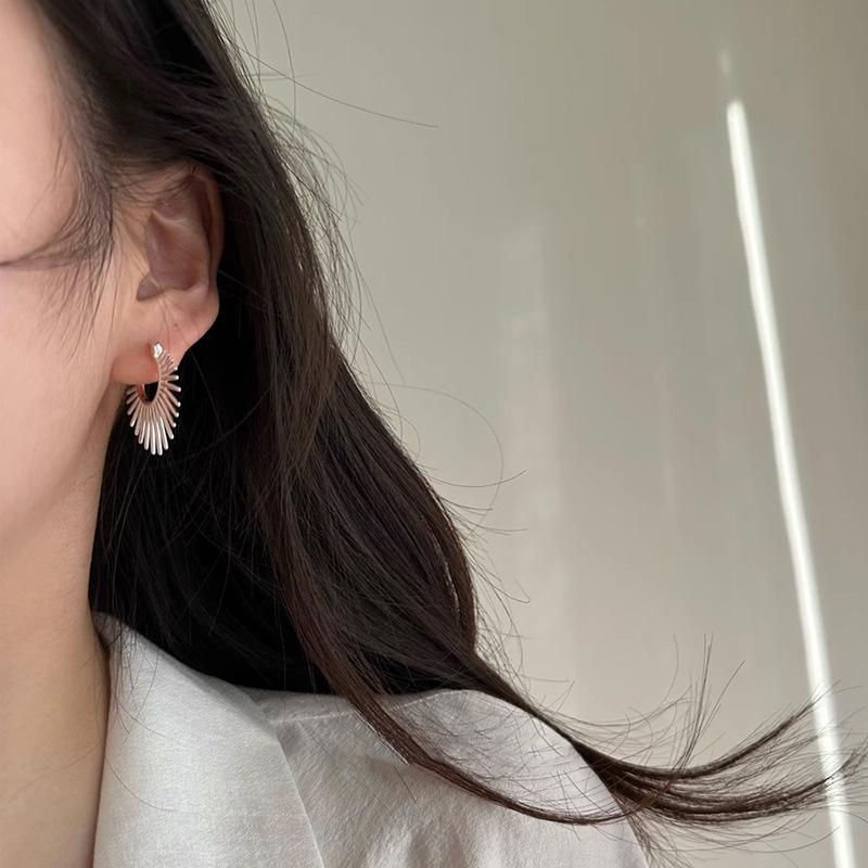 Xiaomi BF CLUB 925 Sterling Silver Vintage Fan Shape Earrings For Women Trendy Earring Jewelry Prevent Allergy Party Accessories Gift