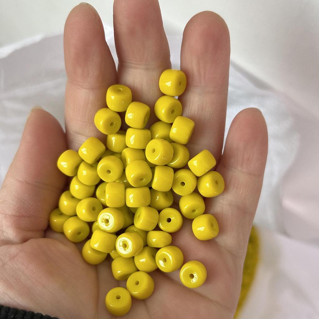 Multi-Color 6x8mm Glass Barrel Beads for Jewelry Making