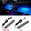 2 in 1 LED Auto Neonlicht Fußraumlicht LED Innenraumdekoration Hintergrundbeleuchtung Zigarettenanzünder USB Atmosphärenlampe Fahrzeugzubehör