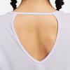 Nike Dri-Fit One Breathe Solid Backless Round Neck Short Sleeve T-Shirt Women Tops Oxygen-Purple DX0132-536