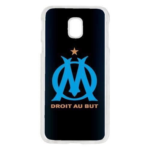 Coque foot olympique de marseille bleu compatible galaxy j7 2017 transparent