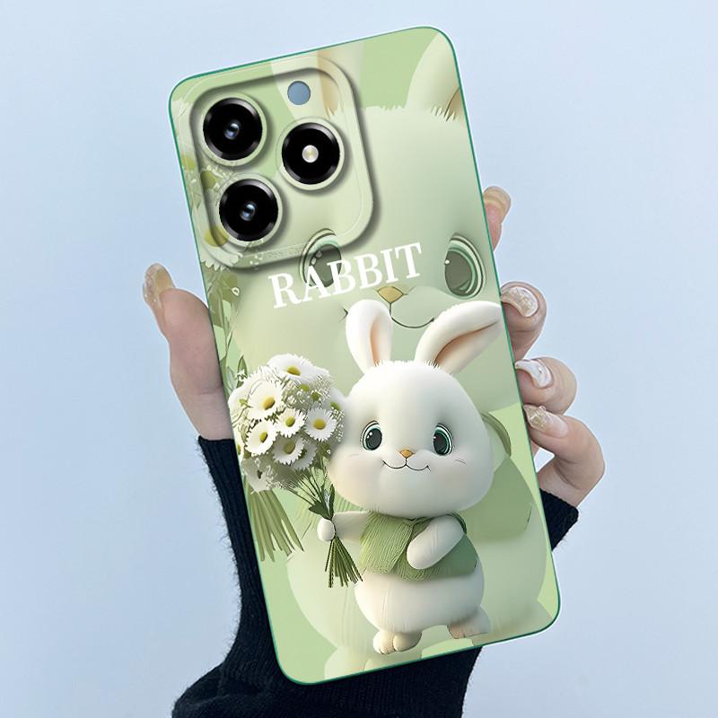 Case For Realme C61 C63 Cute Panda Sweet Girls Cats Silicone Soft Back Cover For Realme Narzo N63 2024 Bumper Protective Casing