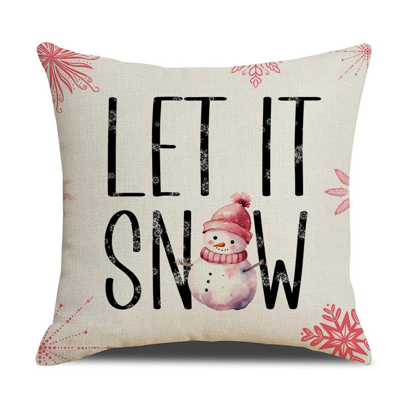 

Рождественская наволочка Пряничный человечек Письмо Праздничное украшение С принтом Домашняя наволочка для диванной подушки Подушка 45 * 45Cm (pillowcase only)