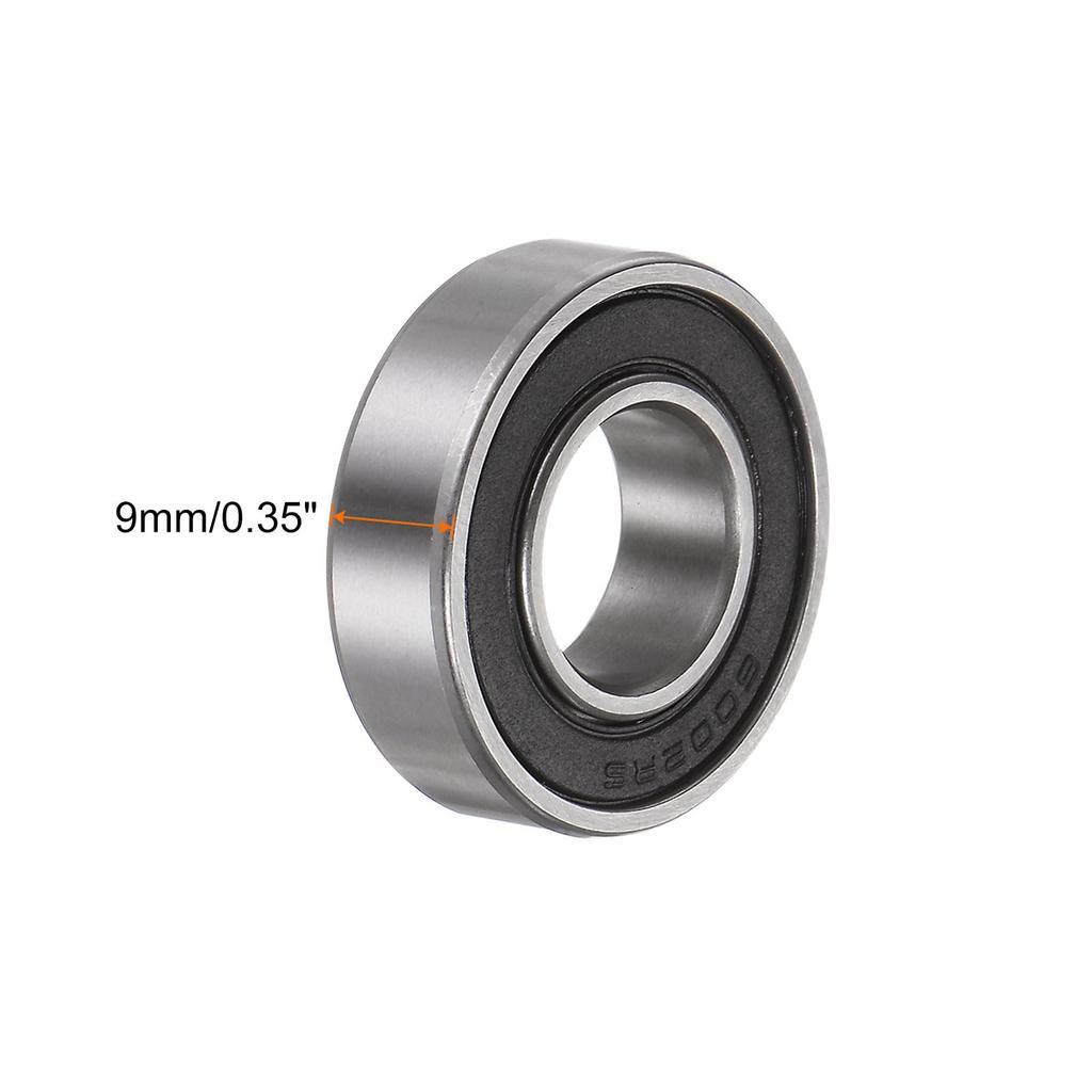 uxcell 2pcs 6002-2RS Deep Groove Ball Bearing Chrome Steel Z2 Double Rubber Sealed Bearing 15mm X 32mm X 9mm