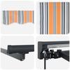 Manual Awning Frame with LEDs 3.5 x 2.5 m