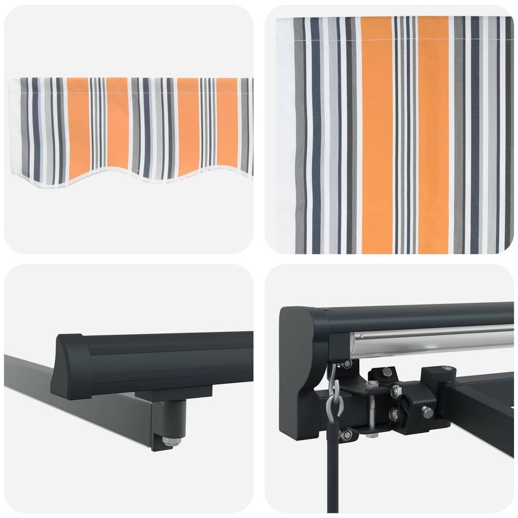 Manual Awning Frame with LEDs 3.5 x 2.5 m