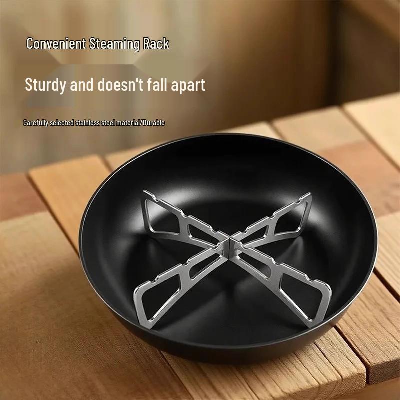 Stainless Steel Portable Steaming Rack for Camping, Kitchen, Picnic, and Barbecue.