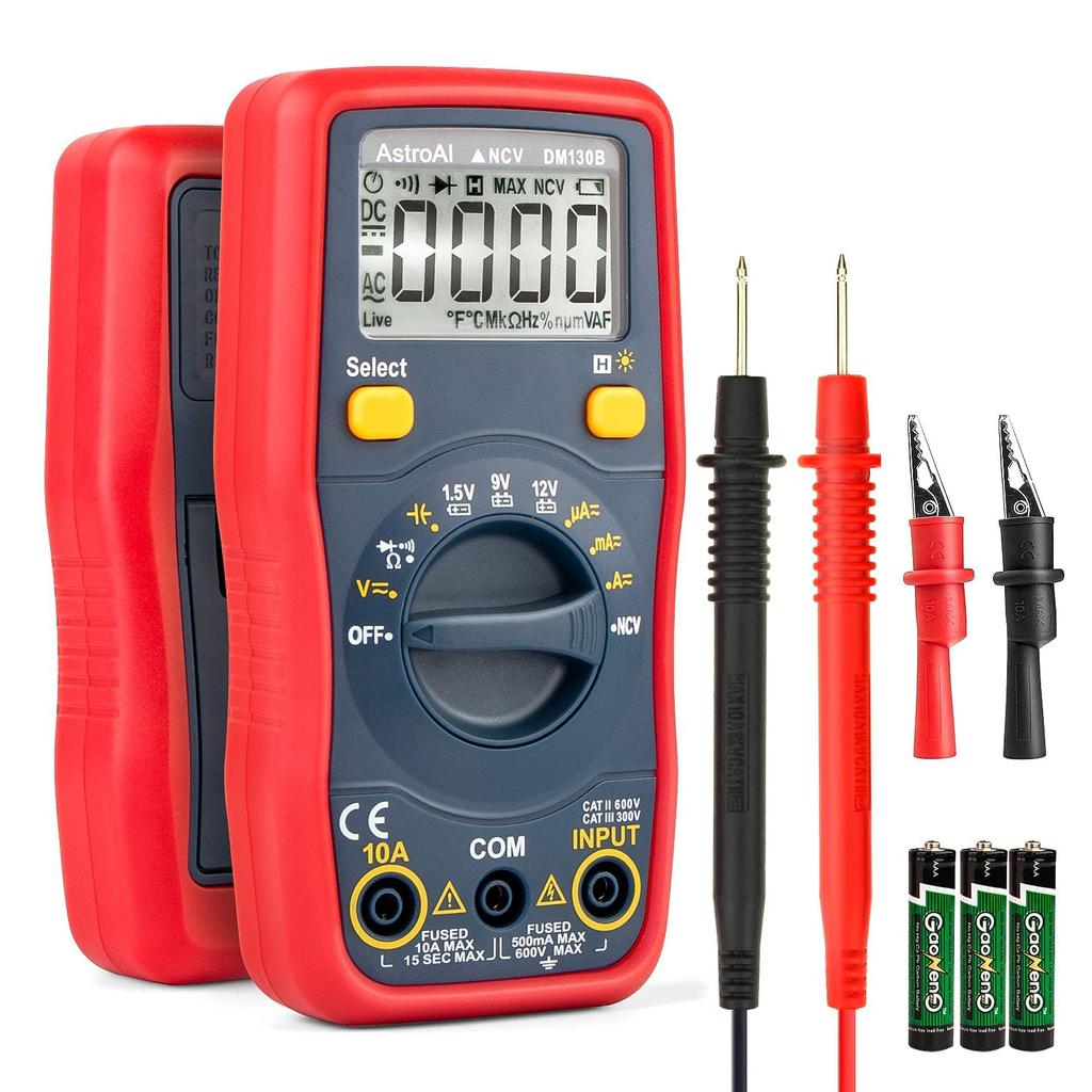 AstroAI 4000 Count Digital Manual and Automatic Tester, Multimeter, Auto-Ranging, AC/DC Voltage, AC/DC Current, Voltmeter, Ammeter, Resistance, Modes,